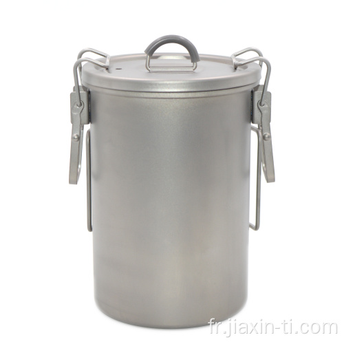 Pot de cuisson en titane de 900 ml pour camping ustenaires de cuisine en plein air